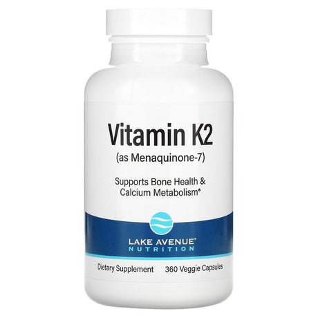 Lake Avenue Nutrition, Vitamin K2 (as Menaquinone-7), 50 mcg, 120 Veggie Softgels - Supply Center USA