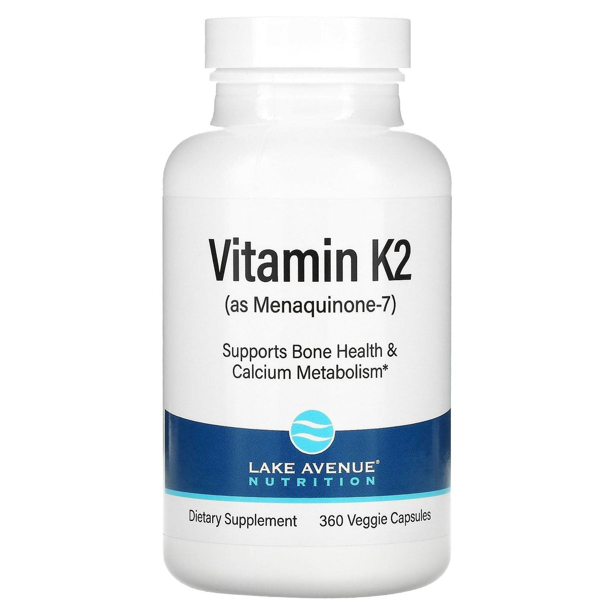 Lake Avenue Nutrition, Vitamin K2 (as Menaquinone-7), 50 mcg, 360 Veggie Softgels - Supply Center USA