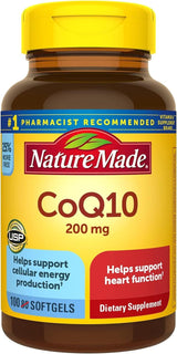 Nature Made Coq10 200Mg, Dietary Supplement for Heart Health Support, 105 Softgels, 105 Day Supply, 3111 - Supply Center USA