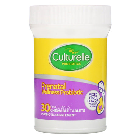 Culturelle, Probiotics, Prenatal Wellness Probiotic, Mixed Fruit Flavor, 30 Once Daily Chewable Tablets - Supply Center USA