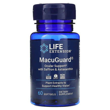 Life Extension, MacuGuard, Ocular Support with Saffron & Astaxanthin, 60 Softgels - Supply Center USA