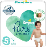Pampers Pure Protection Diapers - Size 5, One Month Supply (132 Count), Hypoallergenic Premium Disposable Baby Diapers