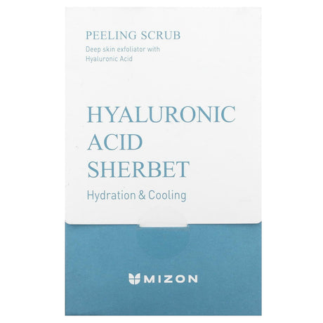 Mizon, Peeling Scrub, Hyaluronic Acid Sherbet, 40 Packets, (7.0 oz) each - Supply Center USA