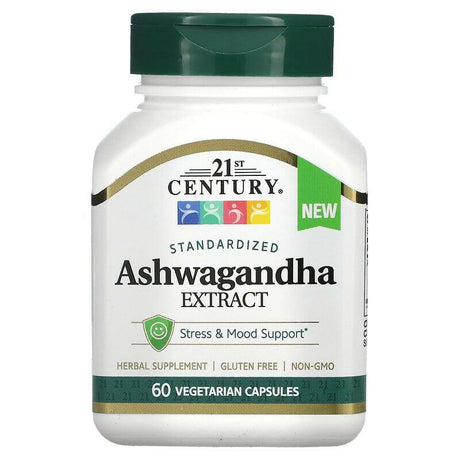 21st Century, Standardized Ashwagandha Extract, 60 Vegetarian Capsules - Supply Center USA