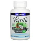 Enzymedica, Purify, Activated Charcoal Plus, 60 Capsules - Supply Center USA