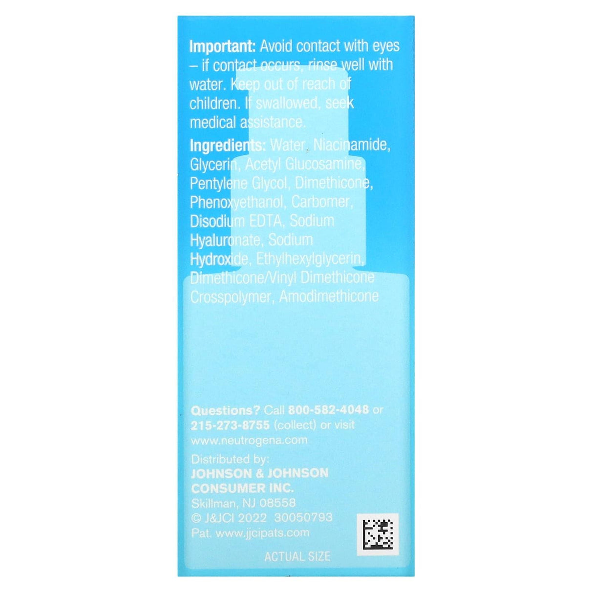 Neutrogena, Hydro Boost + Niacinamide Serum, Fragrance Free , 1.0 fl oz (29 ml) - Supply Center USA