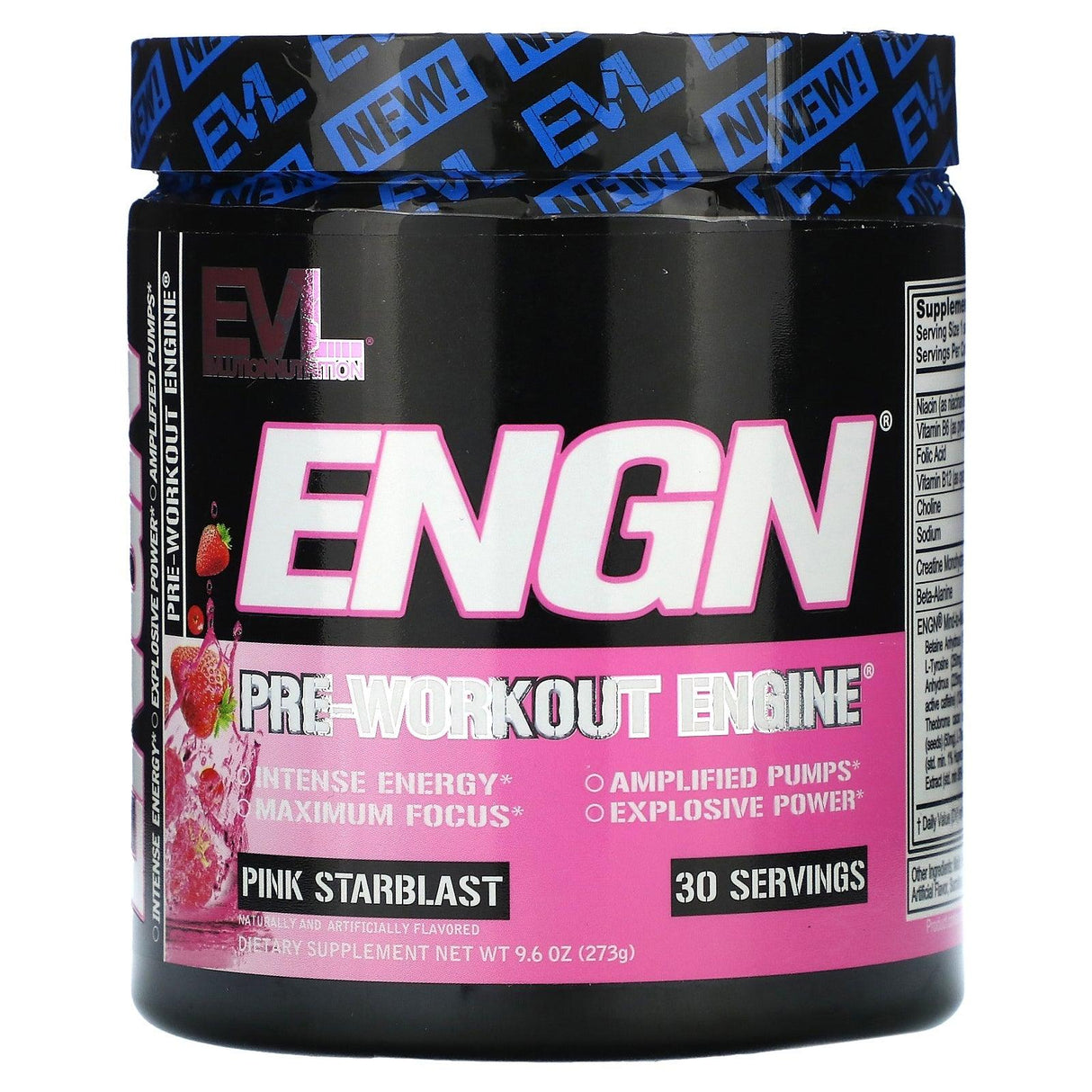 EVLution Nutrition, ENGN, Pre-Workout Engine, Blue Raz, 9 oz (255 g) - Supply Center USA