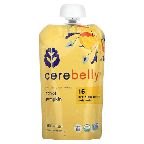 Cerebelly, Organic Baby Puree, Carrot Pumpkin, 6 Pouches, 4 oz (113 g) Each - Supply Center USA