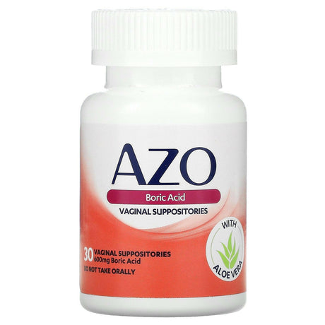 Azo, Boric Acid, Vaginal Suppositories, 600 mg, 30 Suppositories - Supply Center USA