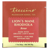 Teeccino, Mushroom Herbal Tea, Lion's Mane Rhodiola, Rose, Caffeine Free, 10 Tea Bags, 2.12 oz (60 g) - Supply Center USA