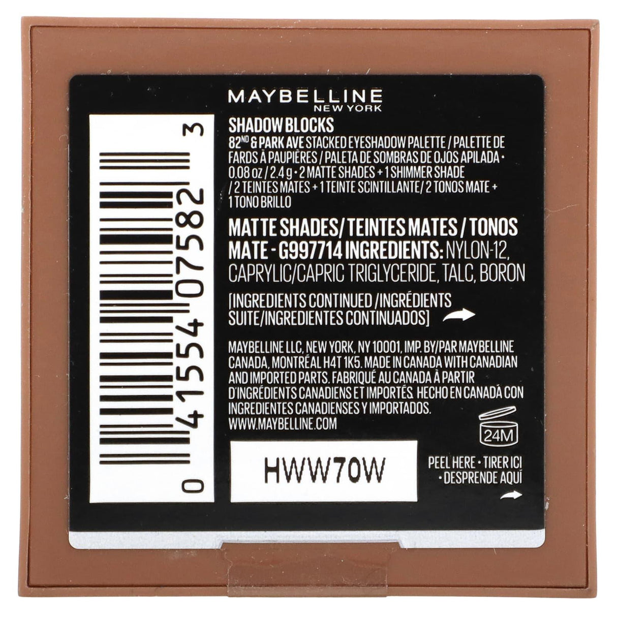 Maybelline, Shadow Blocks, 10 82nd & Park Ave, 0.08 oz (2.4g) - Supply Center USA