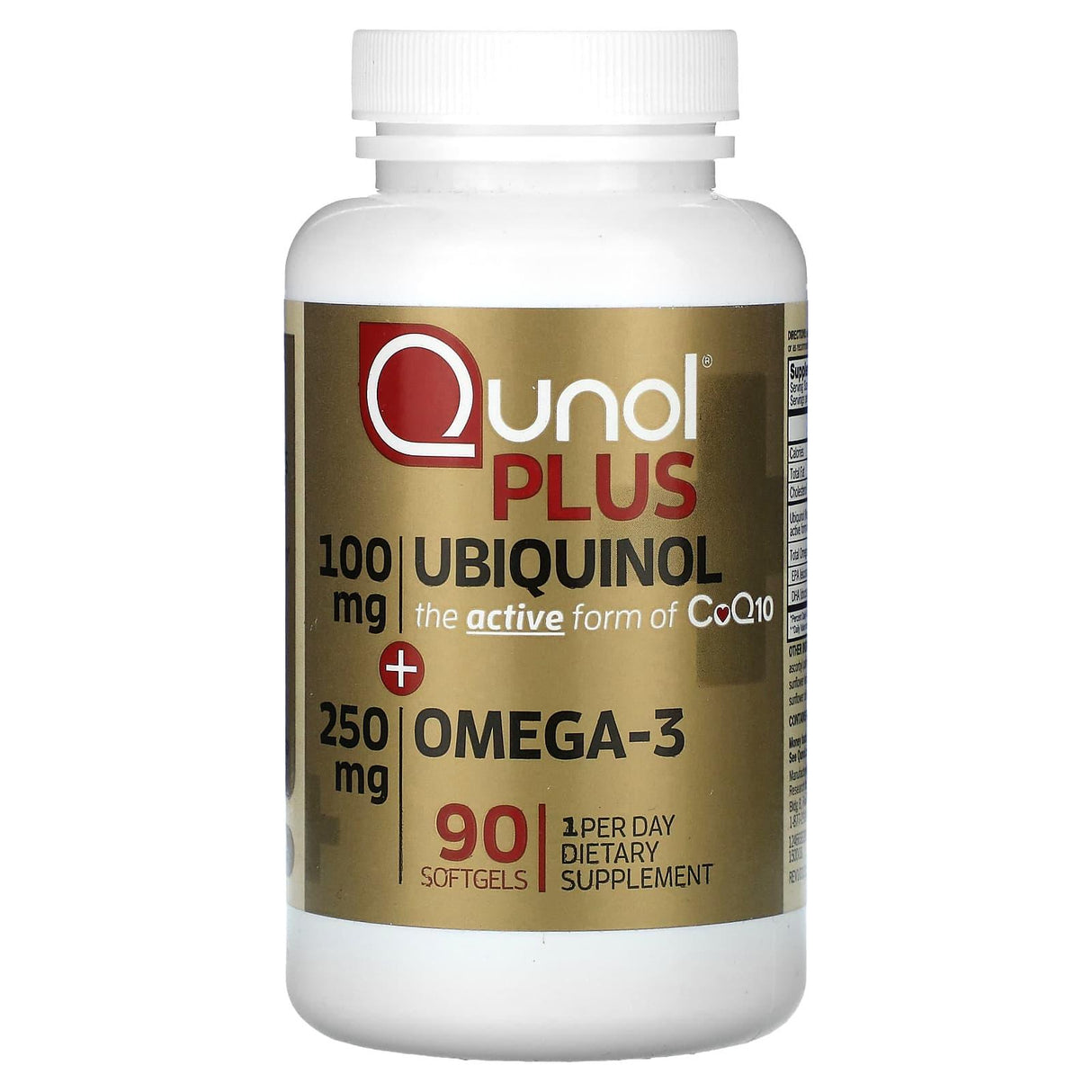 Qunol, Plus Ubiquinol + Omega-3, 100 mg + 250 mg, 90 Softgels - Supply Center USA