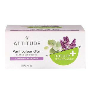 ATTITUDE, Natural Air Purifier, Lavender & Eucalyptus, 8 oz (227 g) - HealthCentralUSA