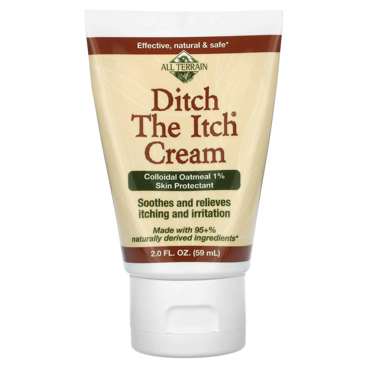 All Terrain, Ditch The Itch Cream, Colloidal Oatmeal 1% Skin Protectant, 2 fl oz (59 ml) - Supply Center USA