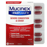 Mucinex, Mucinex Fast-Max, For Ages 12+, 20 Caplets - Supply Center USA