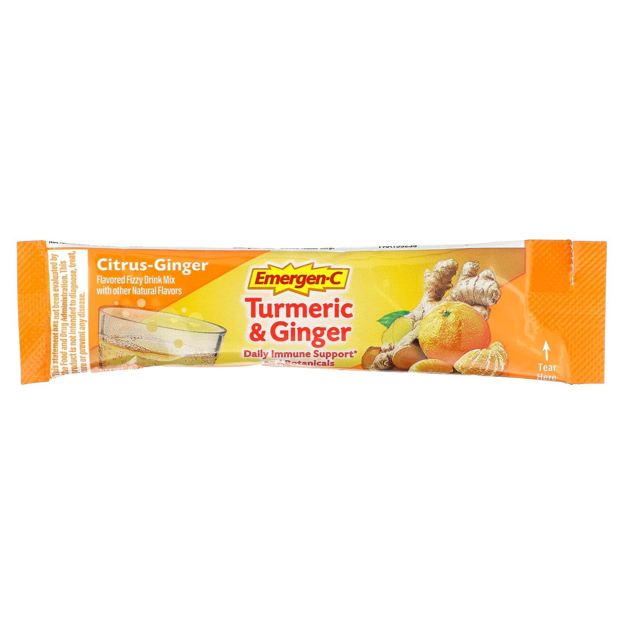 Emergen-C, Turmeric & Ginger, Citrus-Ginger, 18 Packets, 0.32 oz (9 g) Each - Supply Center USA