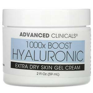 Advanced Clinicals, Hyaluronic, Extra Dry Skin Gel Cream, 2 fl oz (59 ml) - HealthCentralUSA