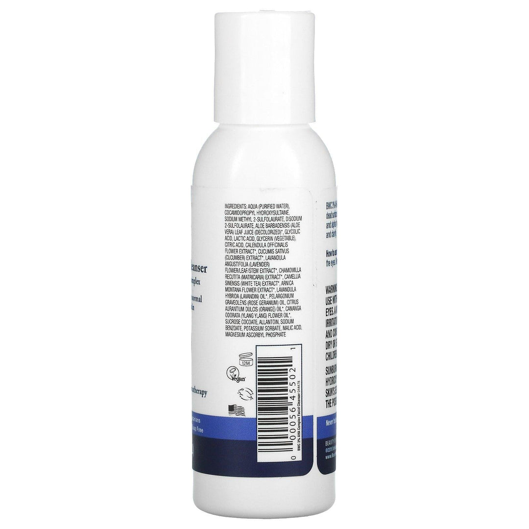 Beauty Without Cruelty, 3% AHA Complex, Facial Cleanser, 2 fl oz (59 ml) - HealthCentralUSA