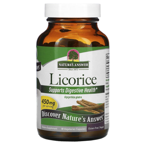 Nature's Answer, Licorice, 450 mg, 90 Vegetarian Capsules - Supply Center USA