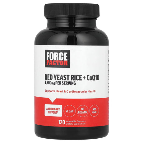 Force Factor, Red Yeast Rice + CoQ10, 120 Vegetable Capsules - Supply Center USA