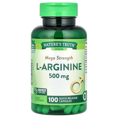 Nature's Truth, L-Arginine, 1,000 mg, 100 Quick Release Capsules (500 mg per Capsule) - Supply Center USA