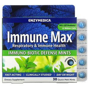 Enzymedica, Immune Max, Immuno-Biotic Defense Mints, Fresh Mint, 30 Quick Melt Mints - Supply Center USA