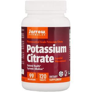 Jarrow Formulas, Potassium Citrate, Skeletal Health, 99 mg, 120 Tablets - Supply Center USA