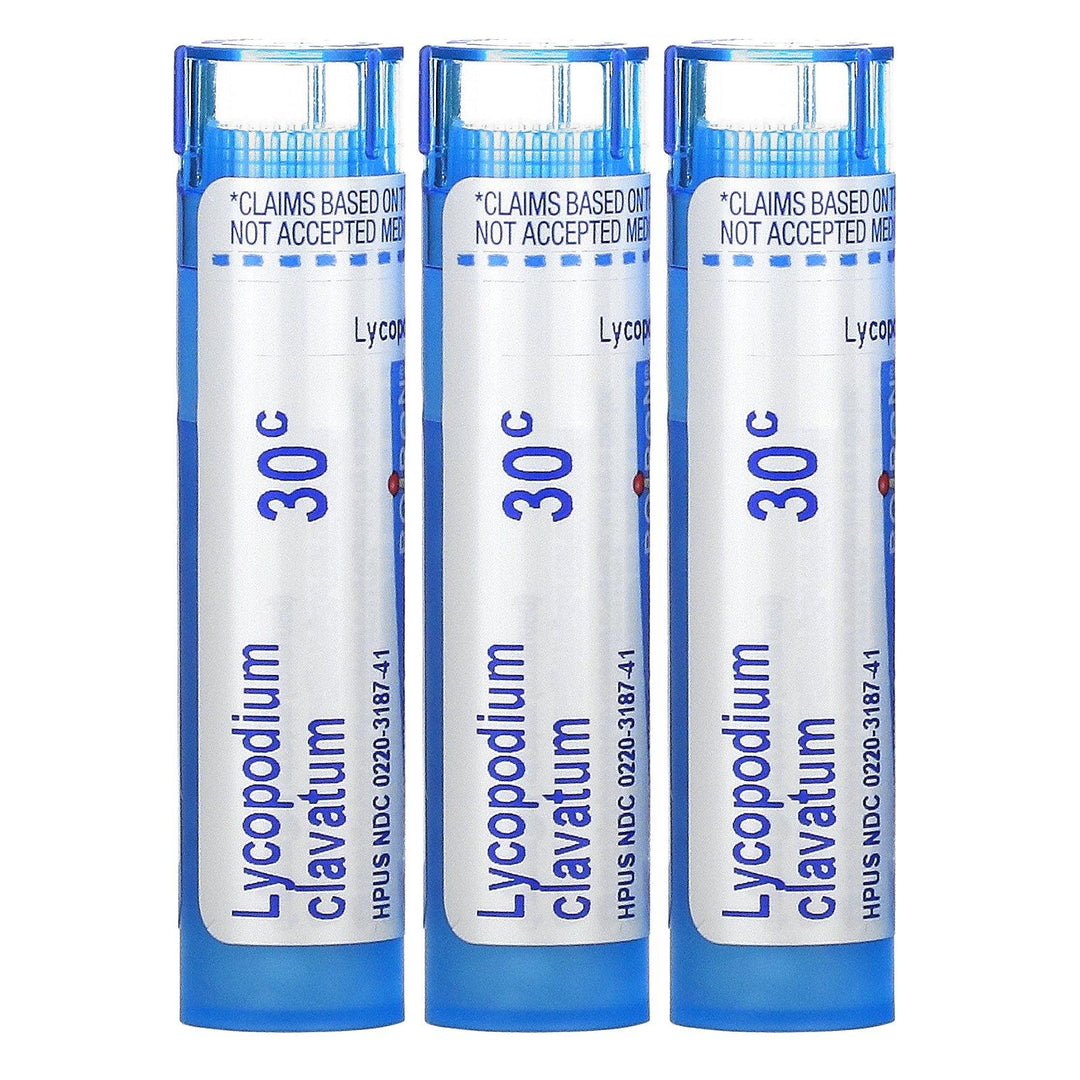 Boiron, Lycopodium, Bloating & Gas Relief, Meltaway Pellets, 30C, 3 Tubes, 80 Pellets Each - HealthCentralUSA