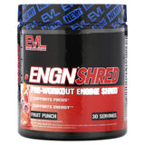 EVLution Nutrition, ENGN Shred, Pre-Workout Engine Shred, Fruit Punch, 8.68 oz (246 g) - Supply Center USA