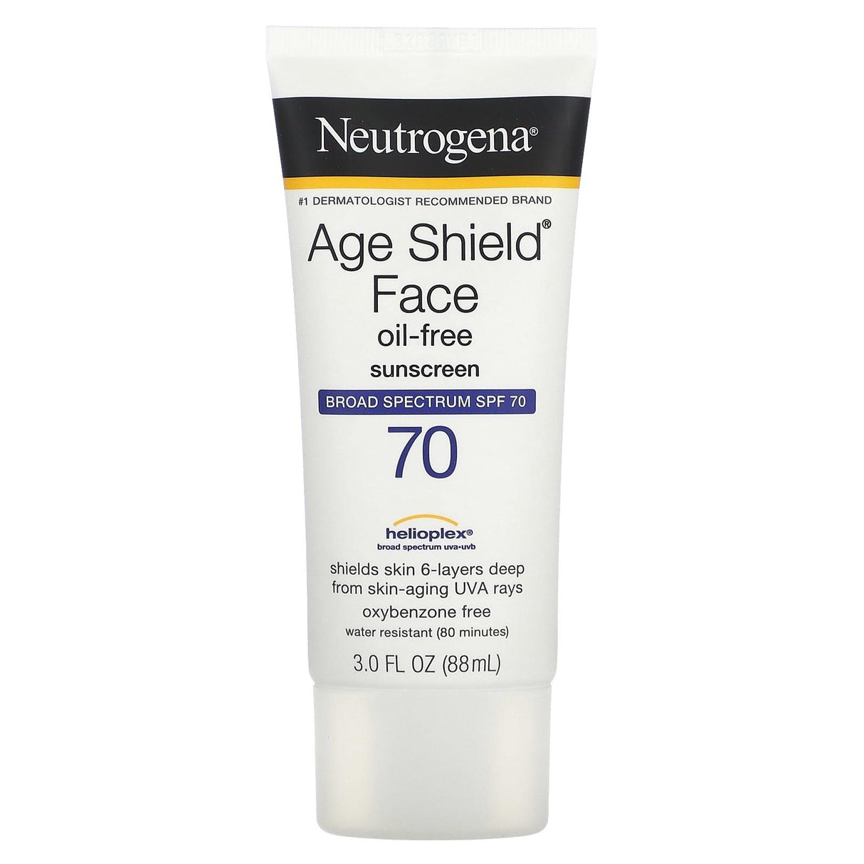 Neutrogena, Age Shield Face Sunscreen, SPF 70 , 3 fl oz (88 ml) - Supply Center USA