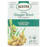 Alvita Teas, Organic Botanical Tea, Ginger Root, Caffeine Free, 16 Individually Wrapped Tea Bags, 1.13 oz (32 g) - Supply Center USA