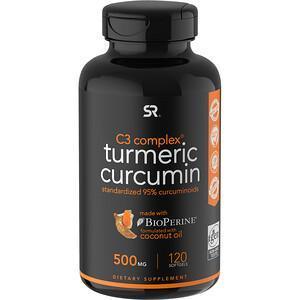 Sports Research, Turmeric Curcumin, C3 Complex, 500 mg, 120 Softgels - Supply Center USA