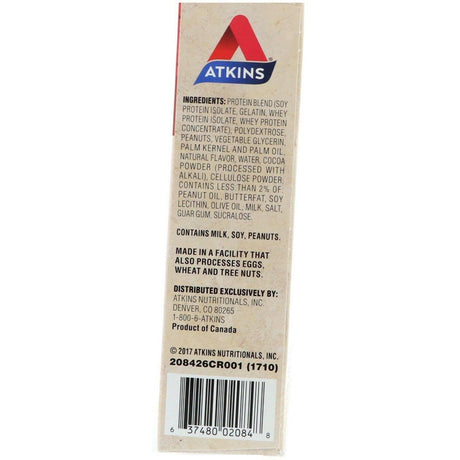 Atkins, Meal Bar, Chocolate Peanut Butter Bar, 8 Bars, 2.12 oz (60 g) - Supply Center USA