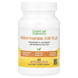 Super Nutrition, Akkermansia 30B PLUS Pasteurized A. Muciniphila with Berberine and OEA, 60 Veggie Capsules - Supply Center USA