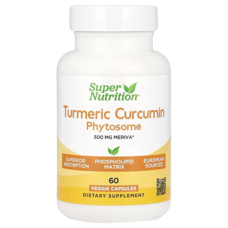 Super Nutrition, Turmeric Curcumin Phytosome Meriva®, 500 mg, 60 Veggie Capsules - Supply Center USA