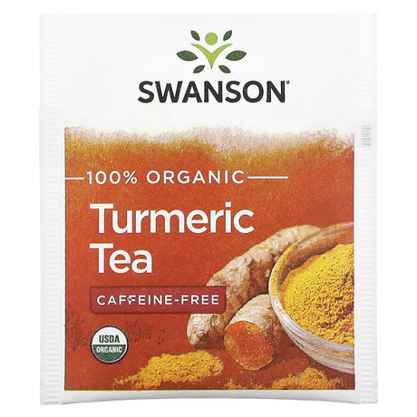 Swanson, 100% Organic Turmeric Tea, Caffeine-Free, 20 Tea Bags, 0.7 oz (20 g) - Supply Center USA