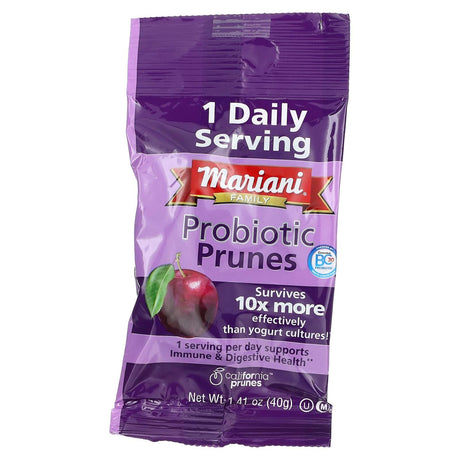 Mariani Dried Fruit, Probiotic Prunes, 7 Packs, 1.41 oz (40 g) Each - Supply Center USA