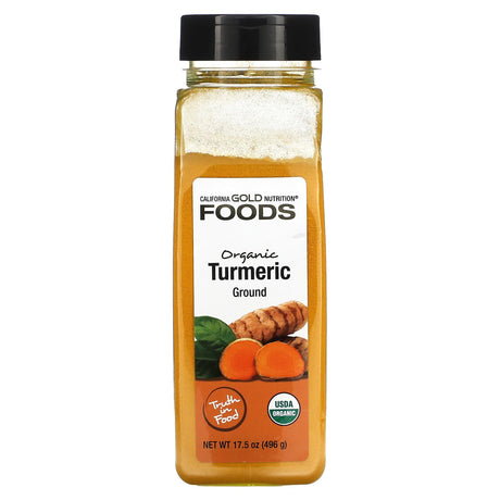 California Gold Nutrition, FOODS - Organic Turmeric, Ground, 17.5 oz (496 g) - Supply Center USA