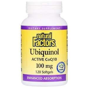 Natural Factors, Ubiquinol, QH Active CoQ10, 100 mg, 120 Softgels - Supply Center USA