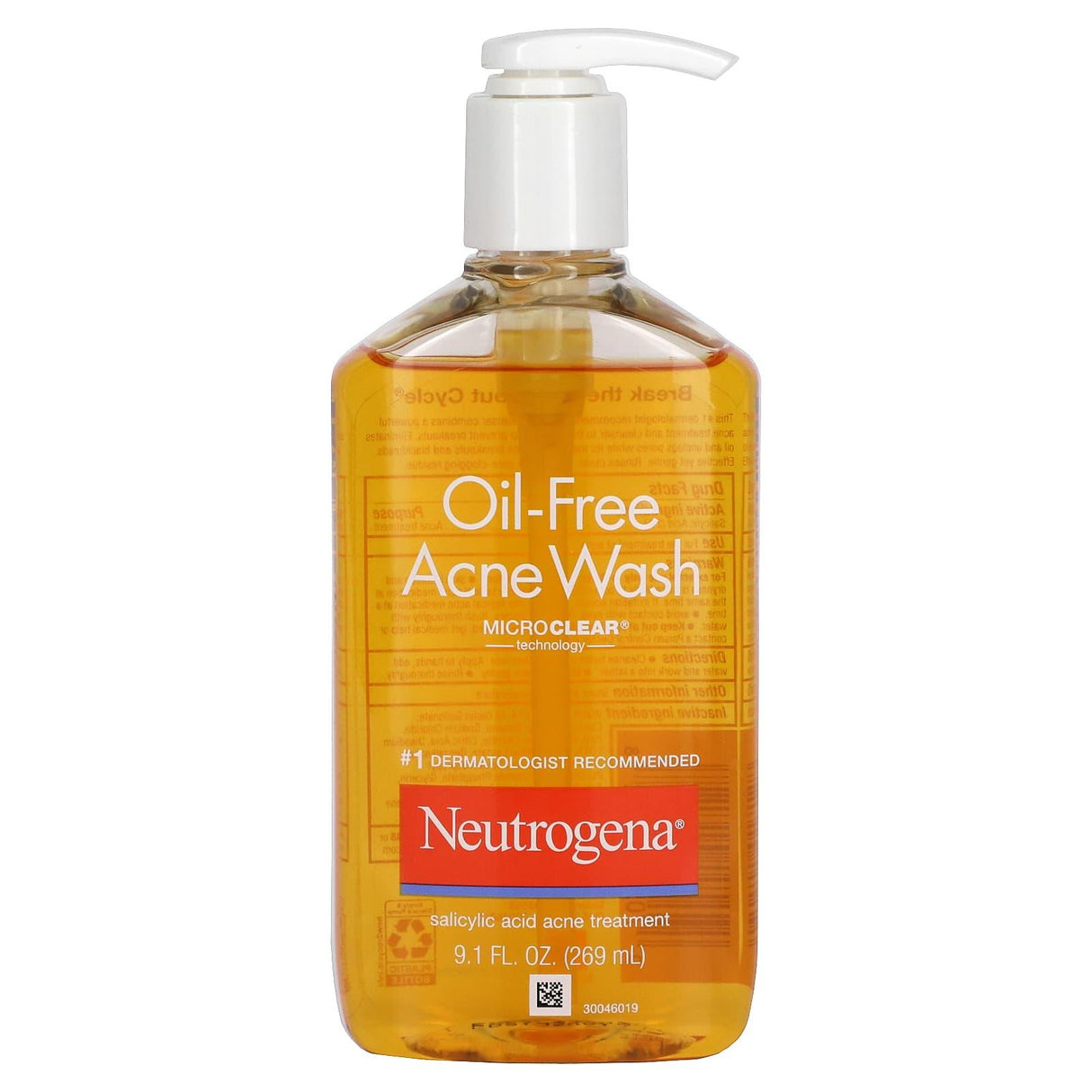 Neutrogena, Oil-Free Acne Wash, 9.1 fl oz (269 ml) - Supply Center USA