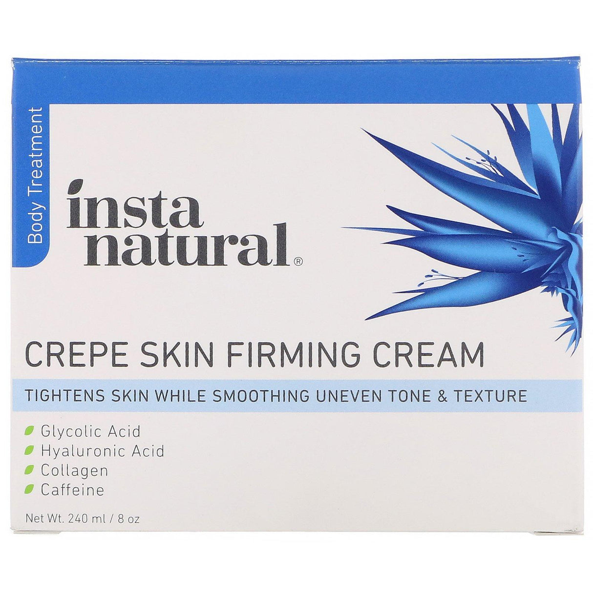 InstaNatural, Crepe Skin Firming Cream, Body Treatment, 8 oz (240 ml) - Supply Center USA