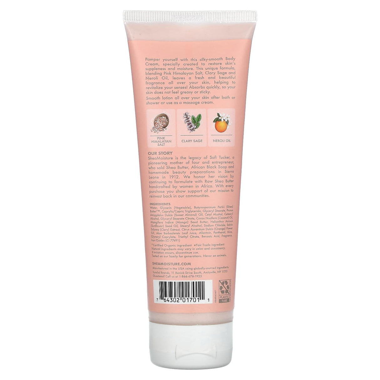 SheaMoisture, Pink Himalayan Salt, Relaxing Body Cream, 8 oz (227 g) - Supply Center USA