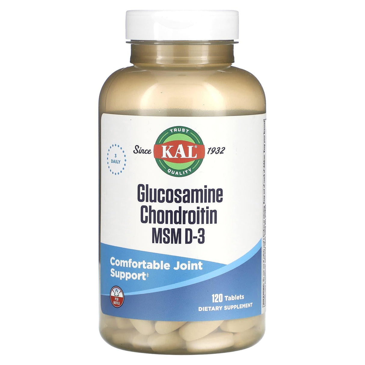 KAL, Glocosamine Chondroitin MSM D-3, 120 tablets - Supply Center USA