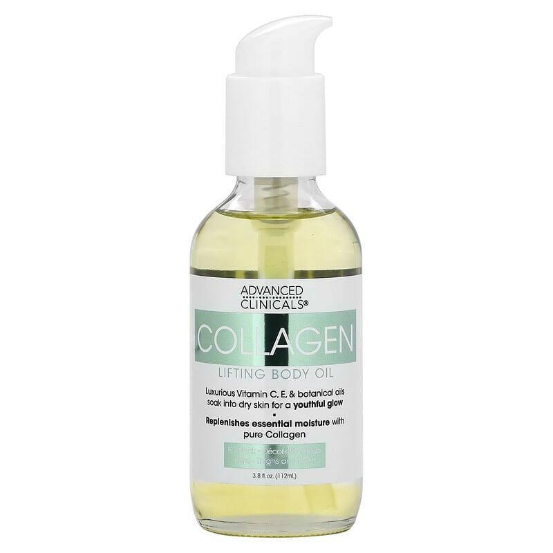 Advanced Clinicals, Collagen Lifting Body Oil, 3.8 fl oz (112 ml) - Supply Center USA