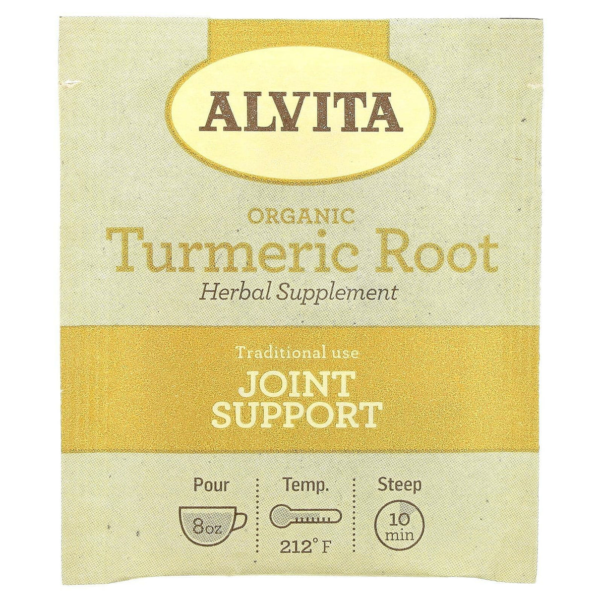 Alvita Teas, Organic Botanical Tea, Turmeric Root, Caffeine Free, 16 Individually Wrapped Tea Bags, 1.13 oz (32 g) - Supply Center USA