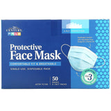 21st Century, Protective Face Mask, ASTM F2100, Single Use Disposable Masks, 50 Masks, 5-10 ct Packs - Supply Center USA