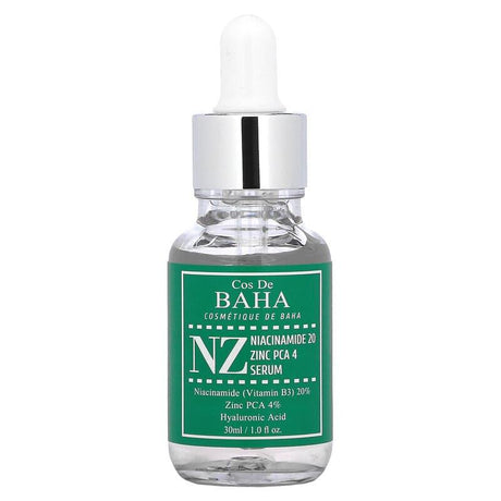 Cos De BAHA, NZ, Niacinamide 20 Zinc PCA 4, 1 fl oz (30 ml) - Supply Center USA