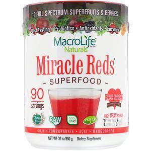 Macrolife Naturals, Miracle Reds, Superfood, Goji-Pomegranate-Acai-Mangosteen, 1.9 lbs (850 g) - Supply Center USA