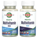 KAL, Men's Multivitamin, Morning & Evening, 2 Pack, 60 Tablets Each - Supply Center USA