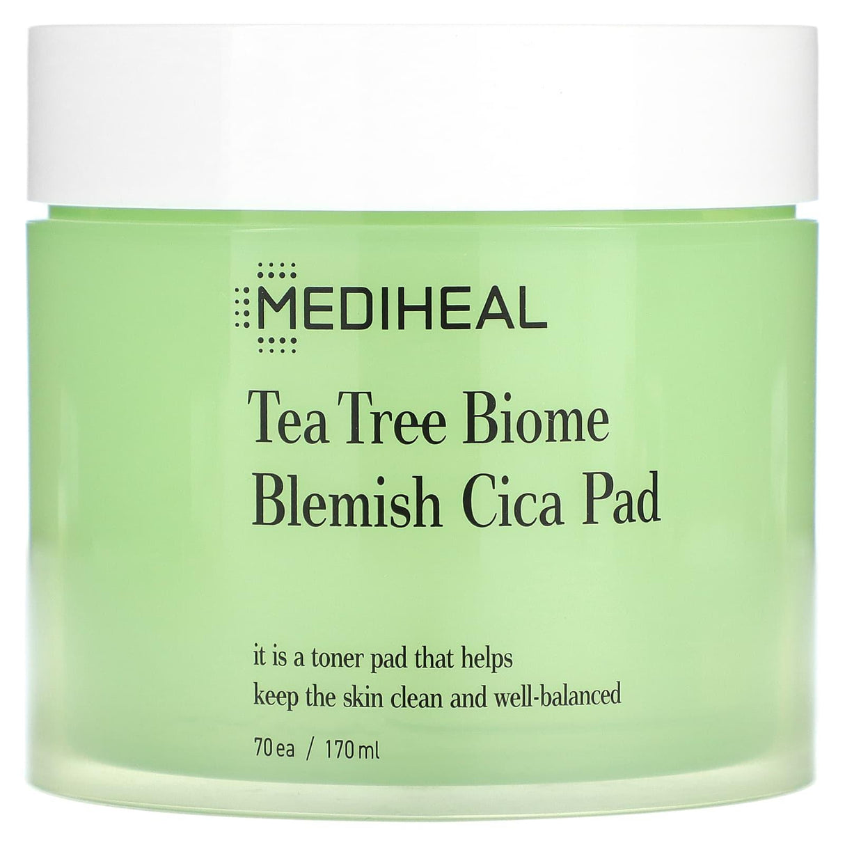 Mediheal, Tea Tree Biome Blemish Cica Pad, 70 Pads (170 ml) - Supply Center USA